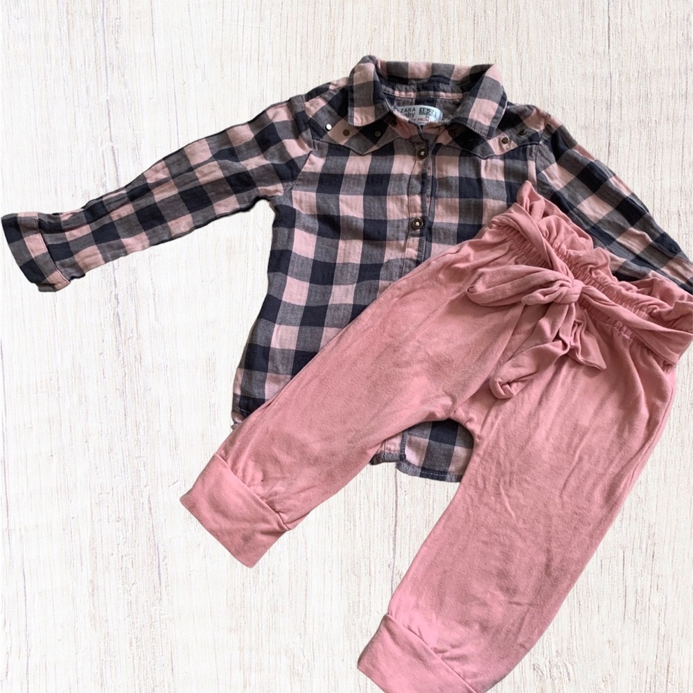 ⚡️5/$25 Sale⚡️ Zara baby plaid button down shirt